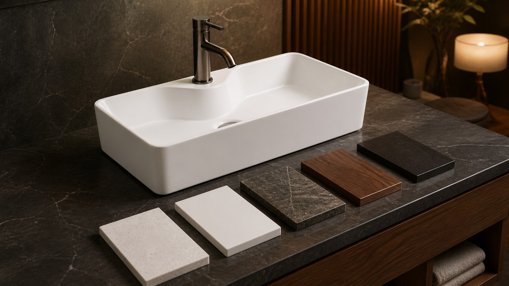 Ceramic vessel sink reviewed with quartz solid surface stone wood and laminate countertop samples