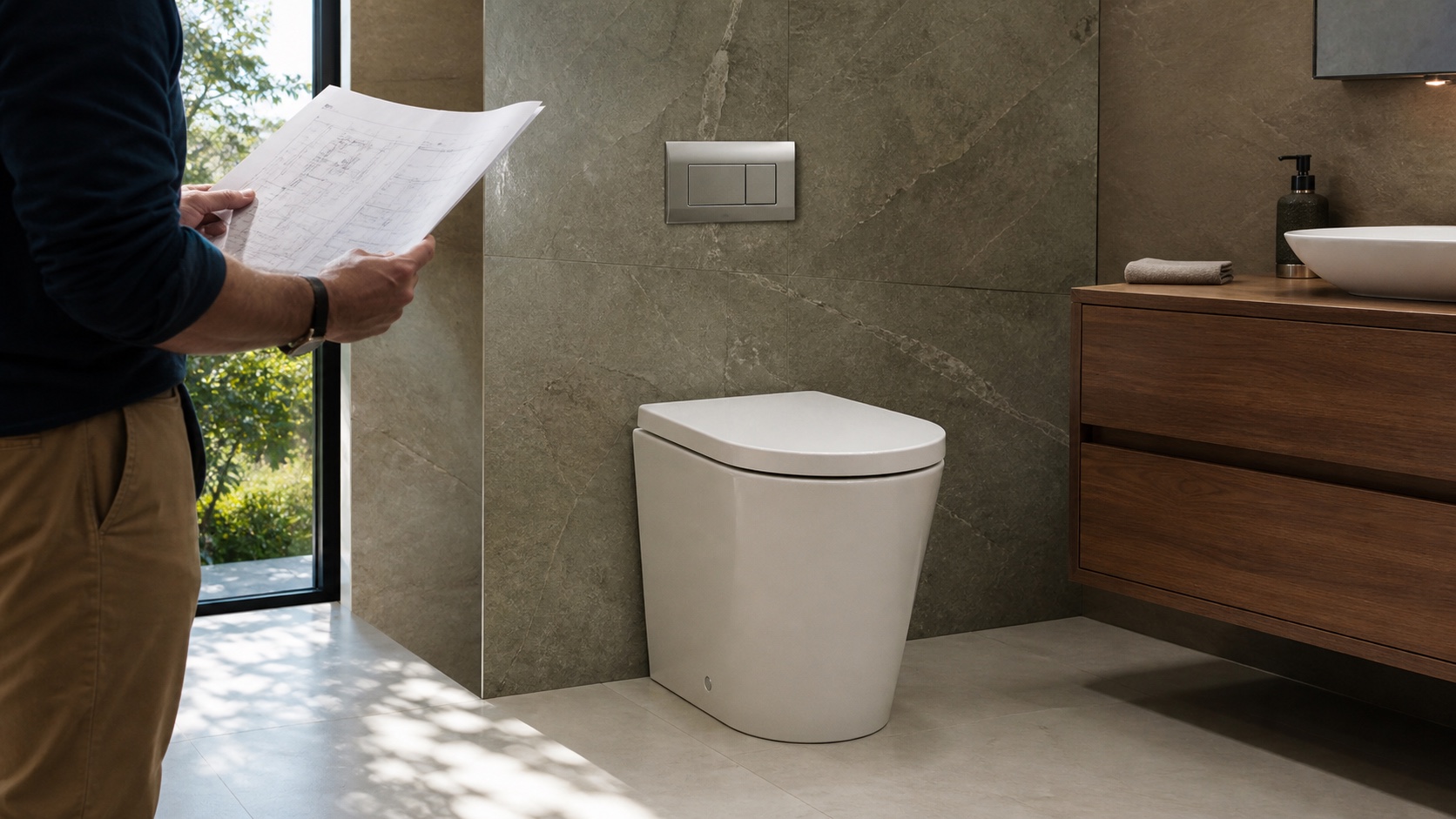 Close-coupled and back-to-wall toilets selected for hotel apartment and retail projects