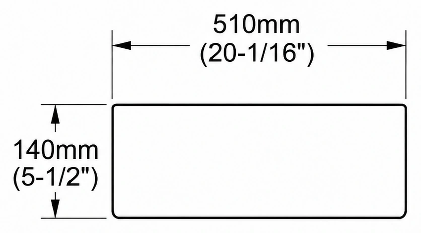 A111 cross-section — dimensions in mm and inches