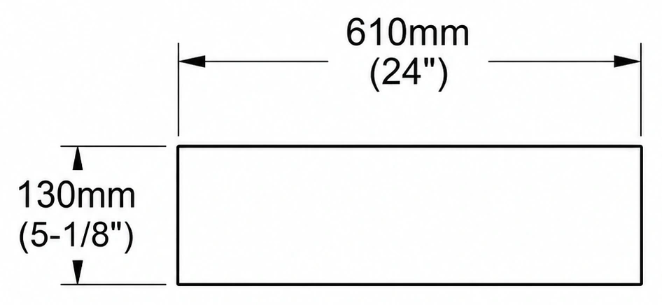 A119 cross-section — dimensions in mm and inches