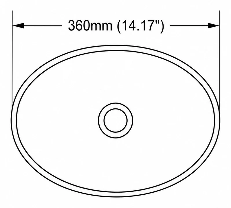 A208 plan view — dimensions in mm and inches