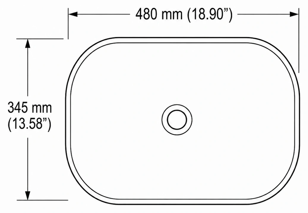 A209 plan view — dimensions in mm and inches