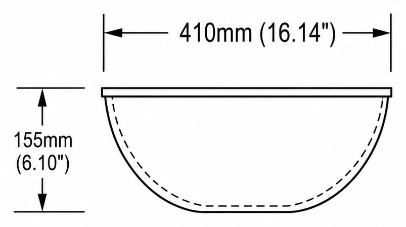 A213 cross-section — dimensions in mm and inches