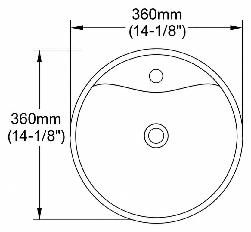 A217 plan view — dimensions in mm and inches