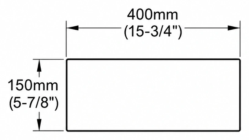 A218 cross-section — dimensions in mm and inches