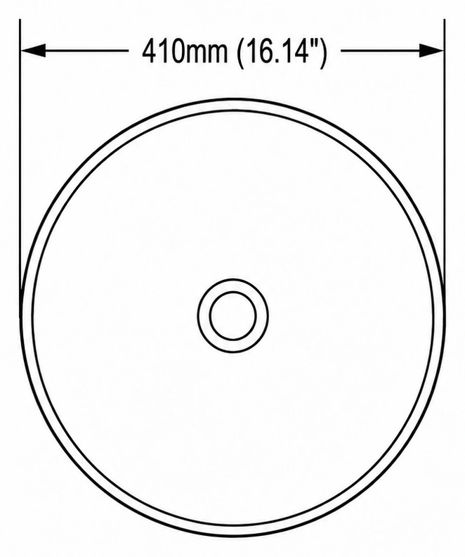 A222 plan view — dimensions in mm and inches
