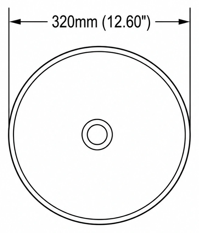 A223 plan view — dimensions in mm and inches