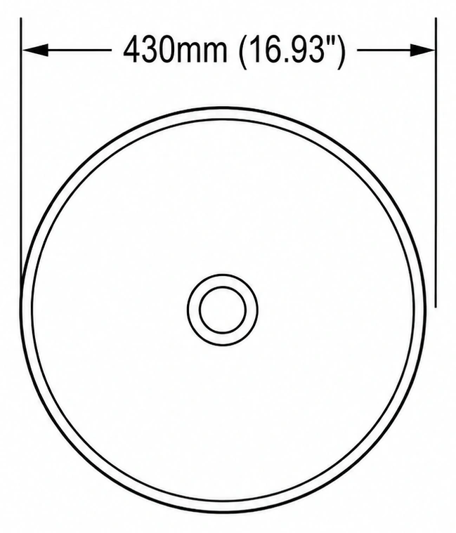 A224 plan view — dimensions in mm and inches