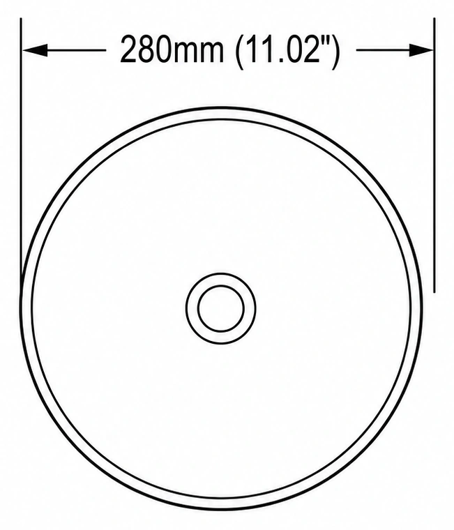 A225 plan view — dimensions in mm and inches