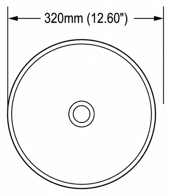A226 plan view — dimensions in mm and inches