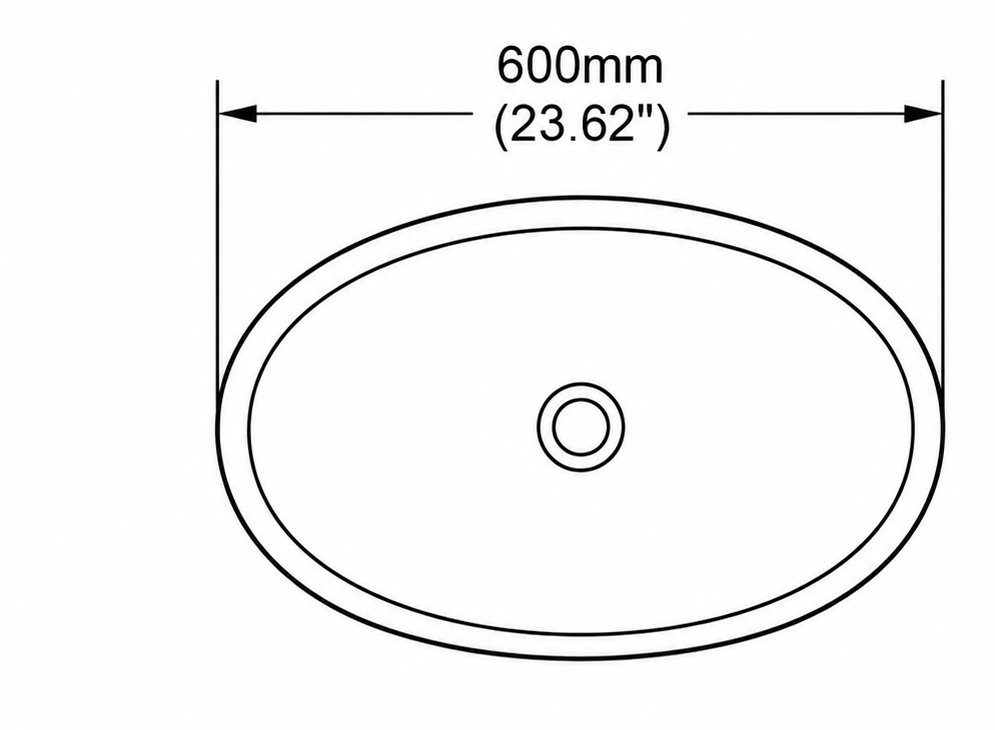 A231 plan view — dimensions in mm and inches