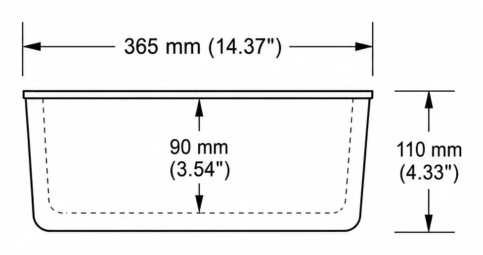 A302 cross-section — dimensions in mm and inches