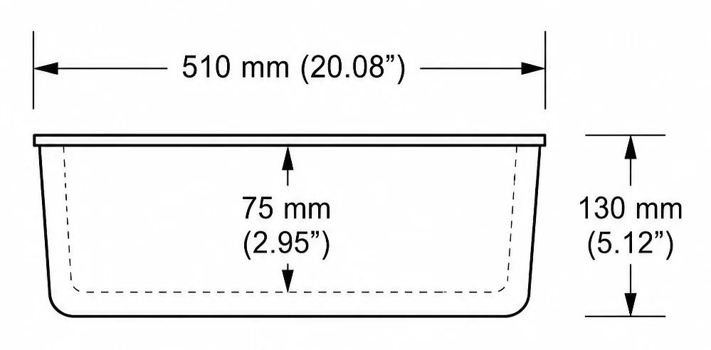 A307 cross-section — dimensions in mm and inches