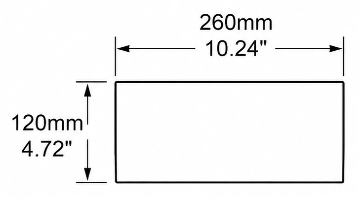 A312 cross-section — dimensions in mm and inches