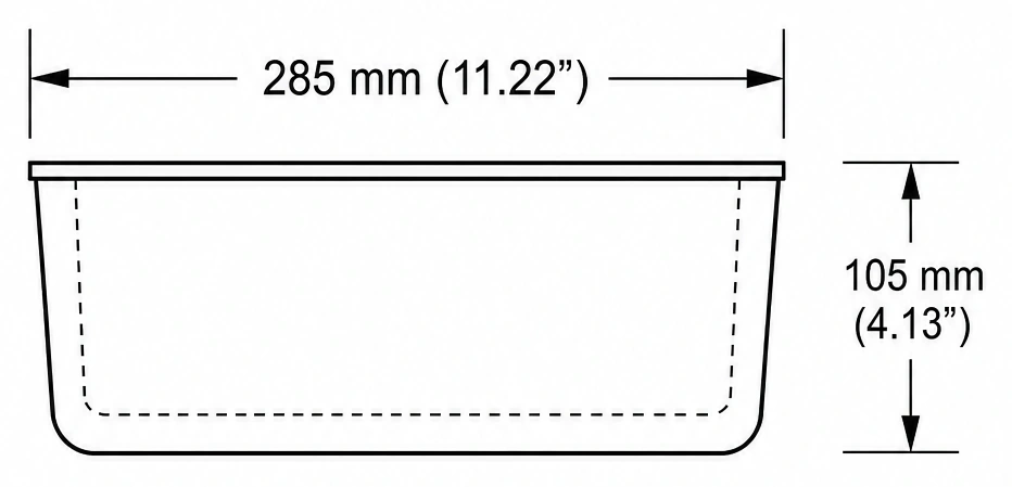 A317 cross-section — dimensions in mm and inches