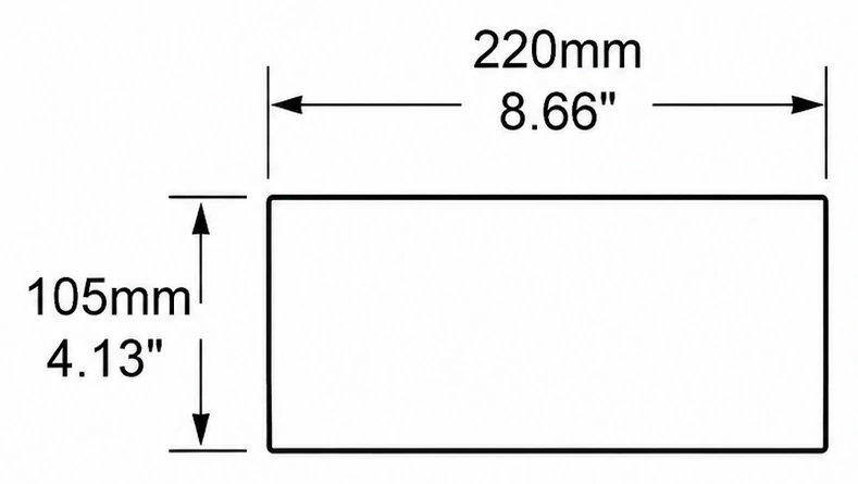 A318 cross-section — dimensions in mm and inches