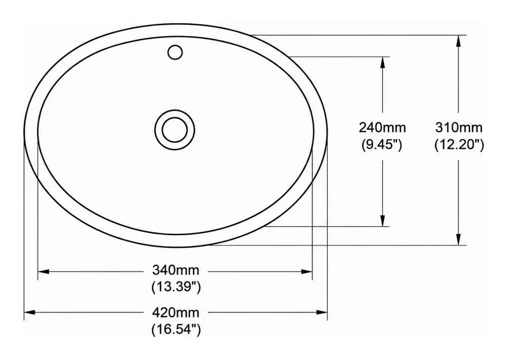 CB0116 plan view — dimensions in mm and inches