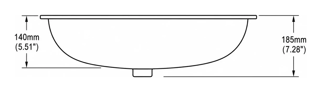 UB0120 cross-section — depth in mm and inches