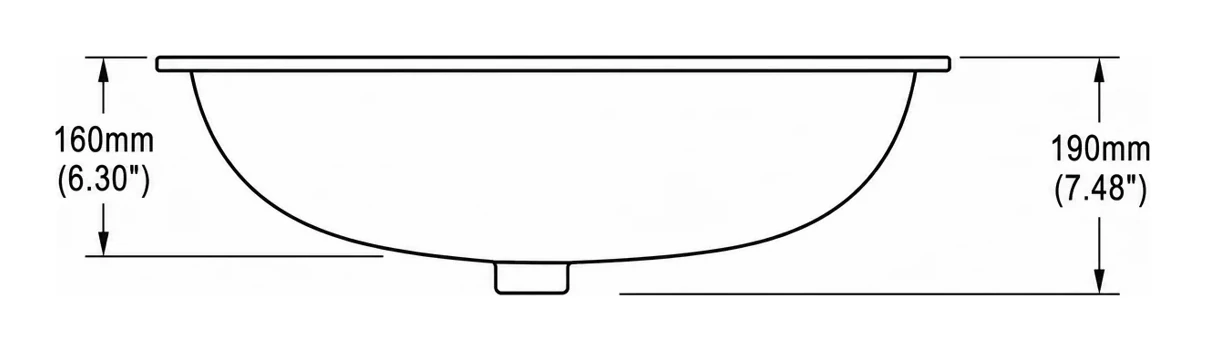 UB0121 cross-section — depth in mm and inches