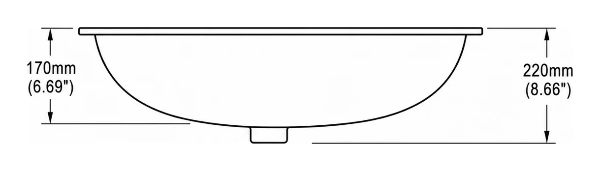 UB0126 cross-section — depth in mm and inches