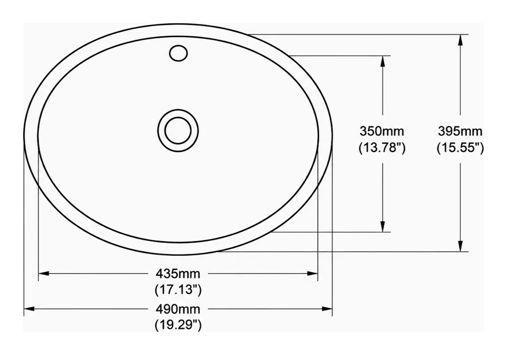 UB0420 plan view — dimensions in mm and inches
