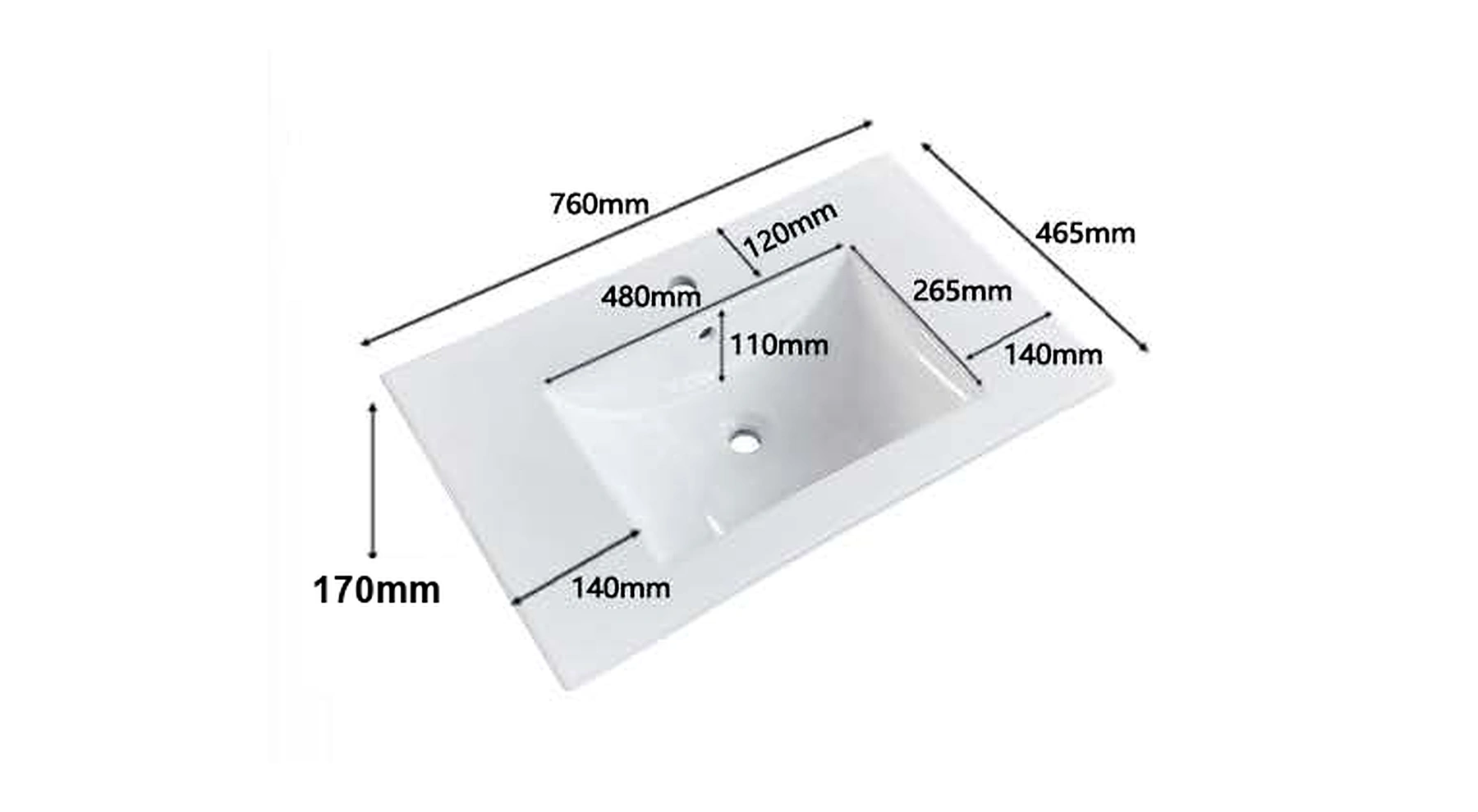 VB112 plan view — dimensions in mm and inches