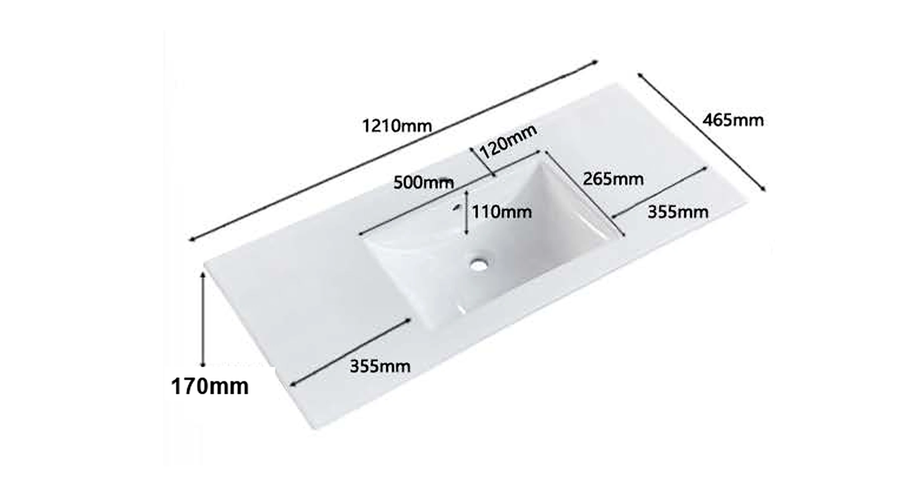 VB118 plan view — dimensions in mm and inches
