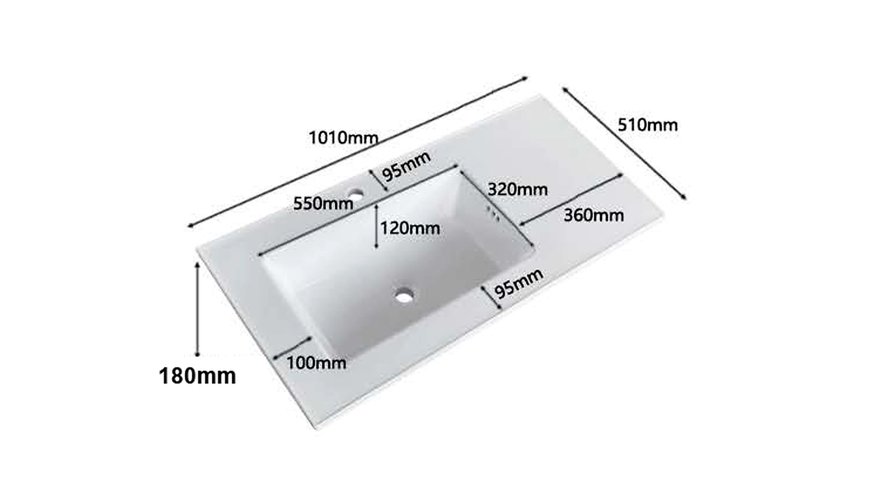 VB303 plan view — dimensions in mm and inches