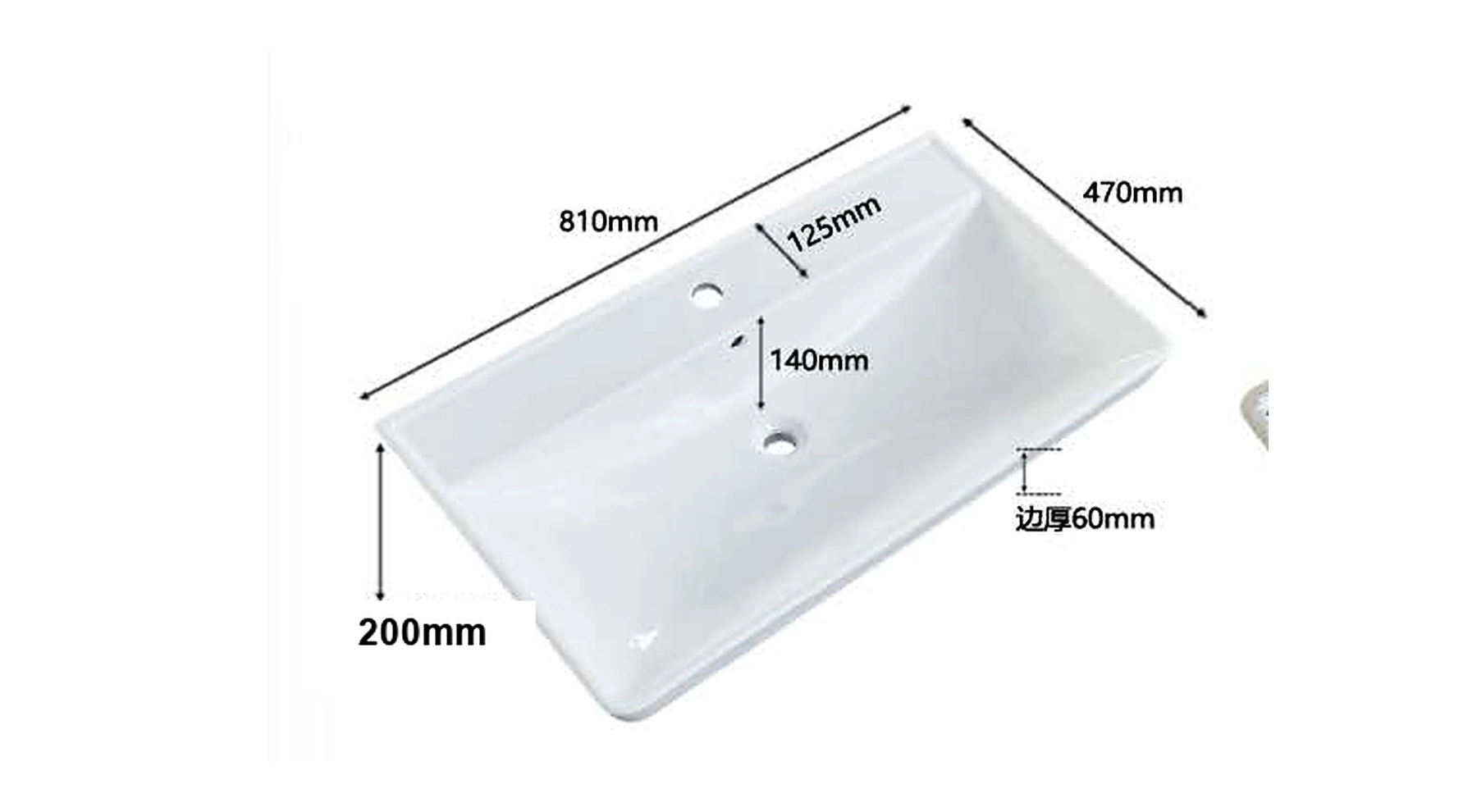 VB503 plan view — dimensions in mm and inches