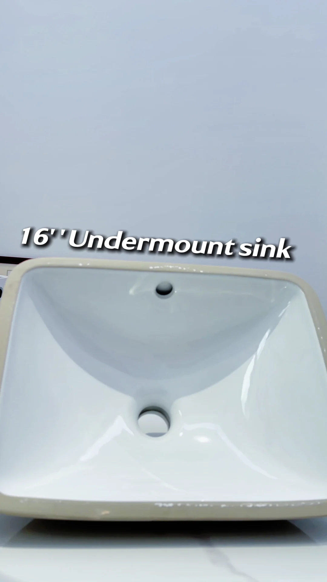 Square and round ceramic undermount basin collection