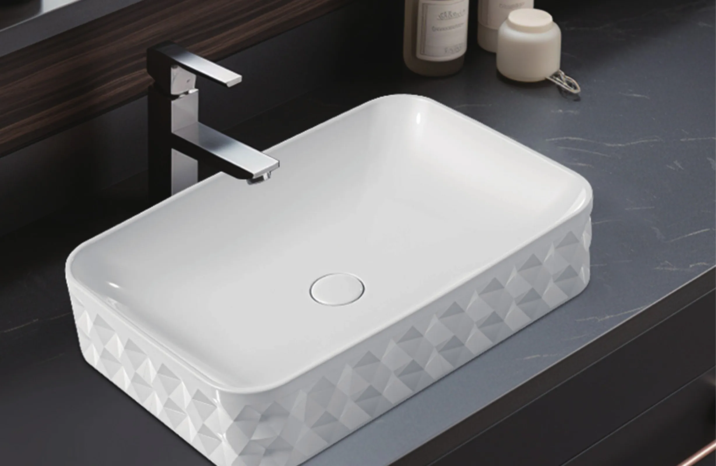 Chengda OEM ODM custom ceramic basin manufacturing - diamond series art basin